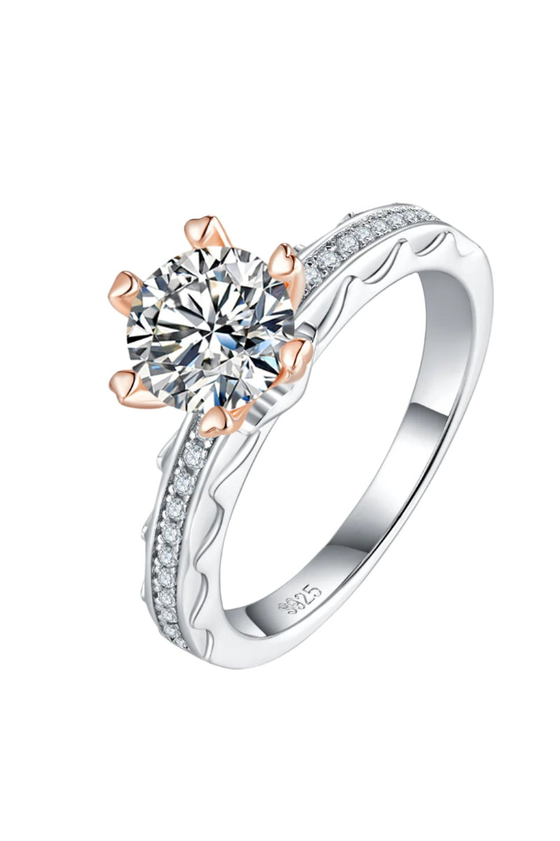 ◇TATIANA◇ [Silver 925] Moissanite 0.5 carat ring_DR0001 925 Sterling Silver Womens Engagement Rings, Wedding Bands